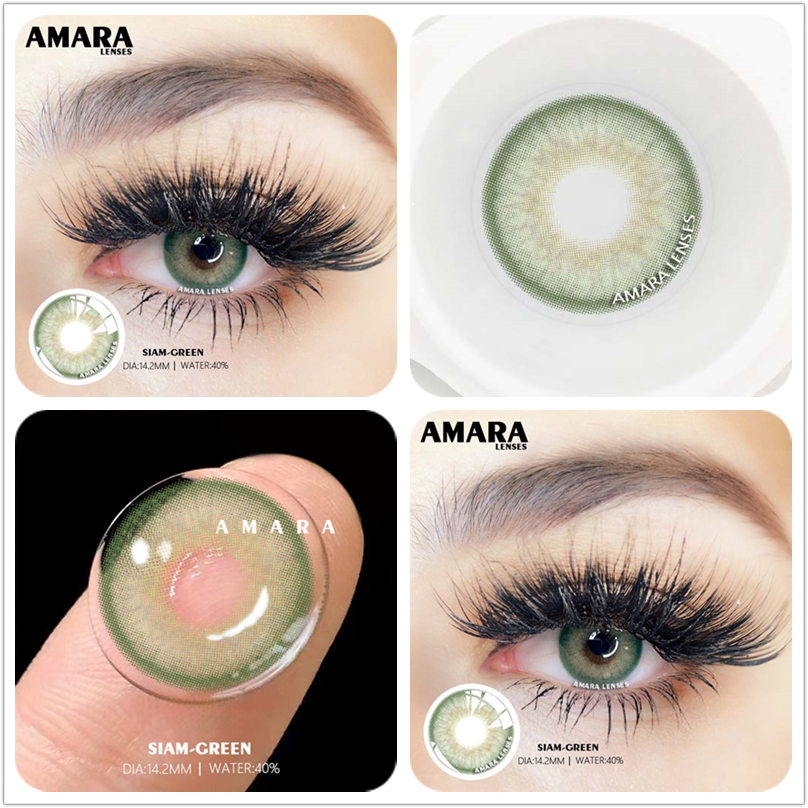 AMARA 1 Pair Color Contact Lenses for Eyes Natural Brown Lenses Beauty Fashion Monet lense Blue Lenses Green Eye Contact