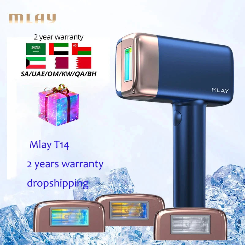 MLAY T14 Laser Hair Removal Ice Cooling Painless Permanent IPL Laser Epilator 500000 Flashes Body Care Home Laser Device
