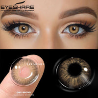 2pcs Colored Contacts for Eyes Color Contact Lenses Brown Colorful Eyes Lenses Yearly Cosmetic Makeup Eye Contacts Lens