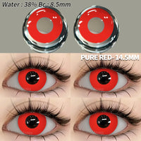 EYESHARE 1 Pair Halloween Colored Contact Lenses for Eyes Cosplay White Crazy Contact Lenses Anime Blue Eye Lenses Black Lenses