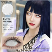EYESHARE 1 Pair Halloween Colored Contact Lenses for Eyes Cosplay White Crazy Contact Lenses Anime Blue Eye Lenses Black Lenses
