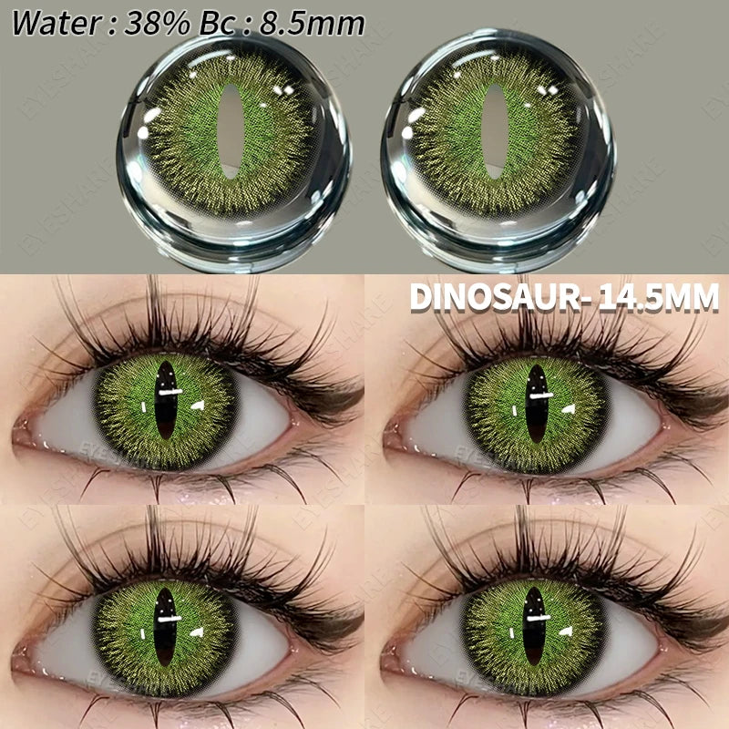 EYESHARE 1 Pair Halloween Colored Contact Lenses for Eyes Cosplay White Crazy Contact Lenses Anime Blue Eye Lenses Black Lenses