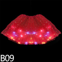 LED Glowing Light Skirts Kids Aldult Girls Princess Tutu Tulle Skirts Dance Miniskirt Costume Cosplay Wedding Party Led Clothing