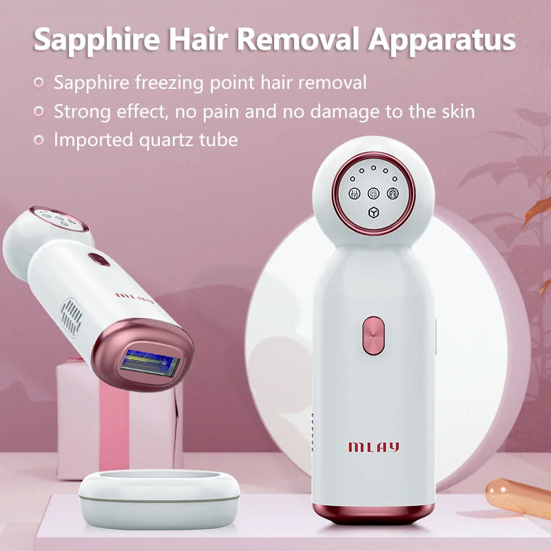 MLAY T10 Laser Hair Removal Sapphire IPL Hair Removal ICE Cold Epilator 9999999 Flashes Malay Epilator Body Depilador a laser