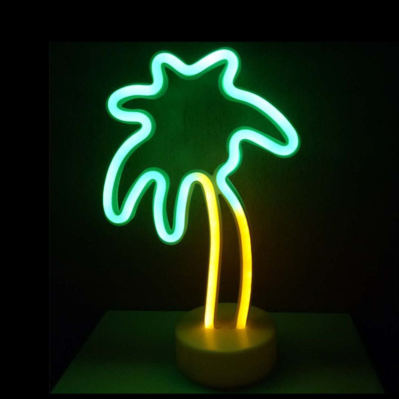 レインボーユニコーンネオン Led ナイトランプ女の子の寝室暖かい夜の光ルーム装飾 3d アクリルテーブルデスクランプギフト