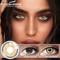 EYESHARE Color Contact Lenses for Eyes 2pcs Natural Brown Contact Lenses Gray Blue Lenses Yearly Beautiful Pupil Contact Lenses