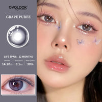 Natural Lenses Contact Lenses for Eyes Beauty 10 Tone Natural Pupil Eye Color lens Yearly Use 14.2/14.5mm OVO