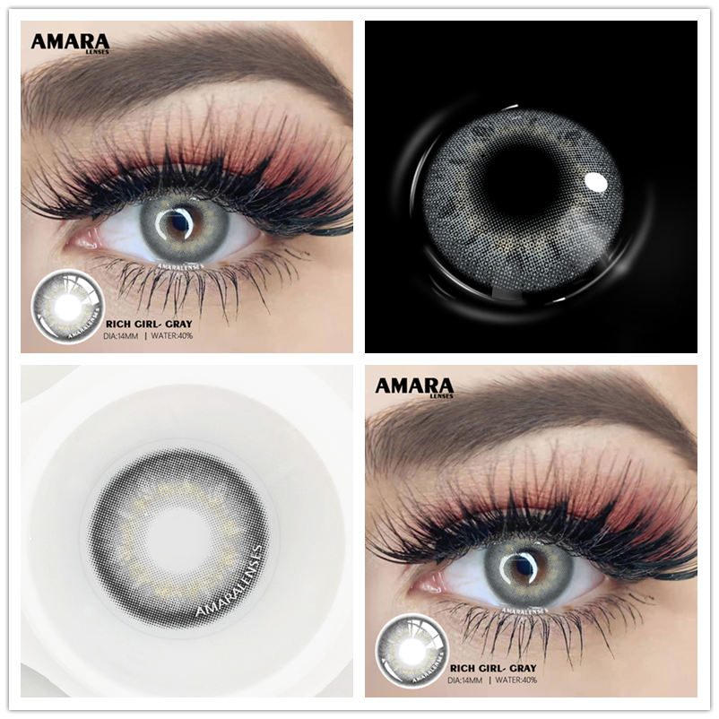 AMARA 1 Pair Color Contact Lenses for Eyes Natural Brown Lenses Beauty Fashion Monet lense Blue Lenses Green Eye Contact
