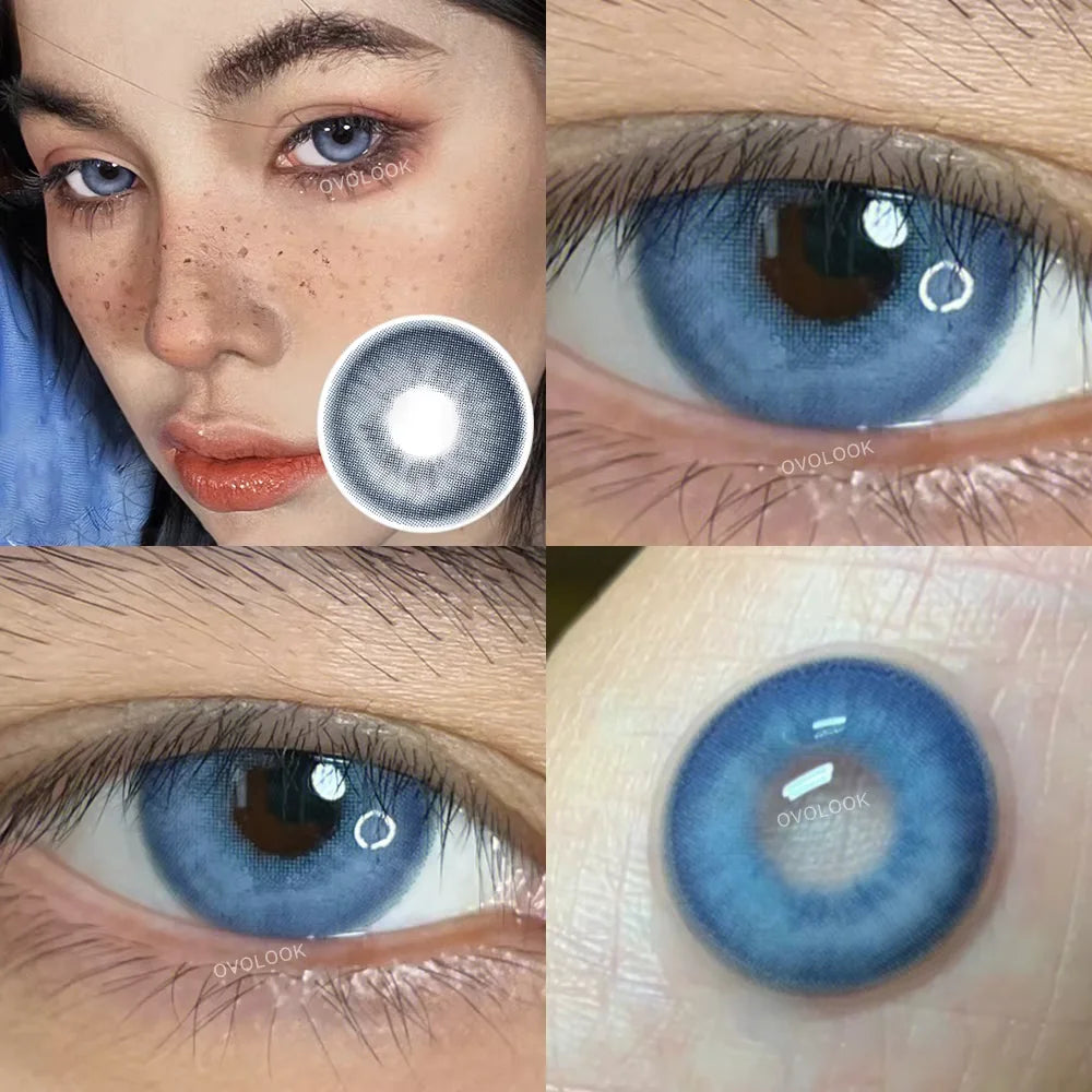 Natural Lenses Contact Lenses for Eyes Beauty 10 Tone Natural Pupil Eye Color lens Yearly Use 14.2/14.5mm OVO