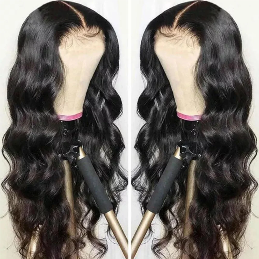 HD Transparent 360 Lace Frontal Wig 13x6 Body Wave Lace Front Human Hair Wigs For Women 32 34 Inch Brazilian 4x4 Closure Wig