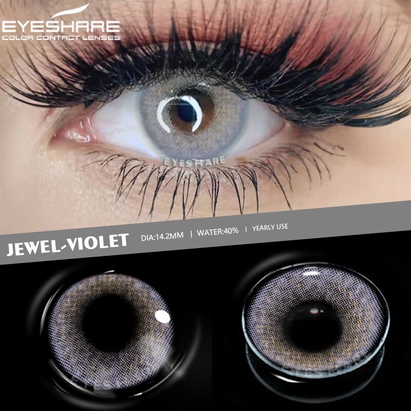 EYESHARE Eye Contacts 1pair YUCCA Series Gray Color Lenses Colored Contact Lens Beauty Eyes Cosmetic Eyecontact Contactlen
