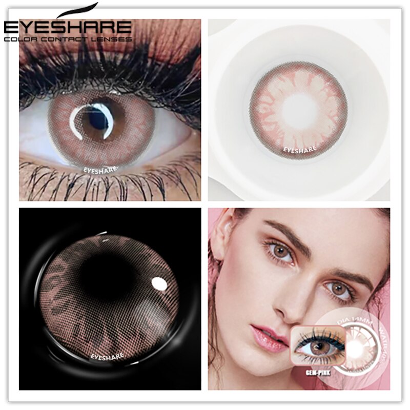 EYESHARE Eye Contacts 1pair DIAMOND Series BLUE Color Lenses Colored Contact Lens Beauty Eyes Cosmetic Eyecontact Contactlen