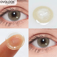 Beauty Lenses for Eyes Color Contact Lenses Natural Comestic Colored Eye Lenses Soft Eye Color Lens OVOLOOK-2pcs/pair 15 Tone
