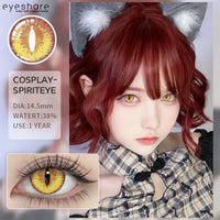 EYESHARE 1 Pair Halloween Colored Contact Lenses for Eyes Cosplay White Crazy Contact Lenses Anime Blue Eye Lenses Black Lenses