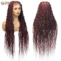 36 Inches Synthetic Lace Braided Wigs Butterfly Braids Lace Wig
