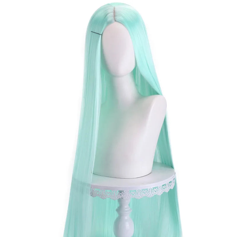 Halloween Cosplay Anime Party Fancy Wig Costume Wig 100cm Long Straight Heat Resistant Synthetic Hair Anime Colored Hair