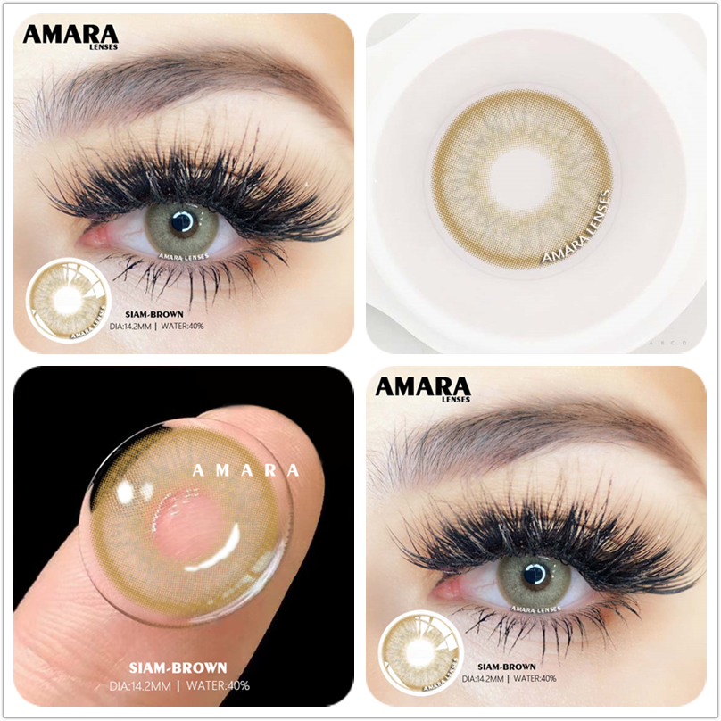 AMARA 1 Pair Color Contact Lenses for Eyes Natural Brown Lenses Beauty Fashion Monet lense Blue Lenses Green Eye Contact