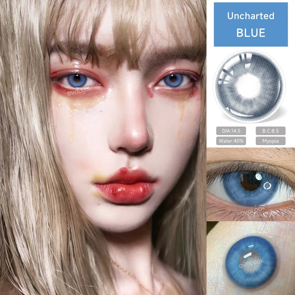 Natural Lenses Contact Lenses for Eyes Beauty 10 Tone Natural Pupil Eye Color lens Yearly Use 14.2/14.5mm OVO