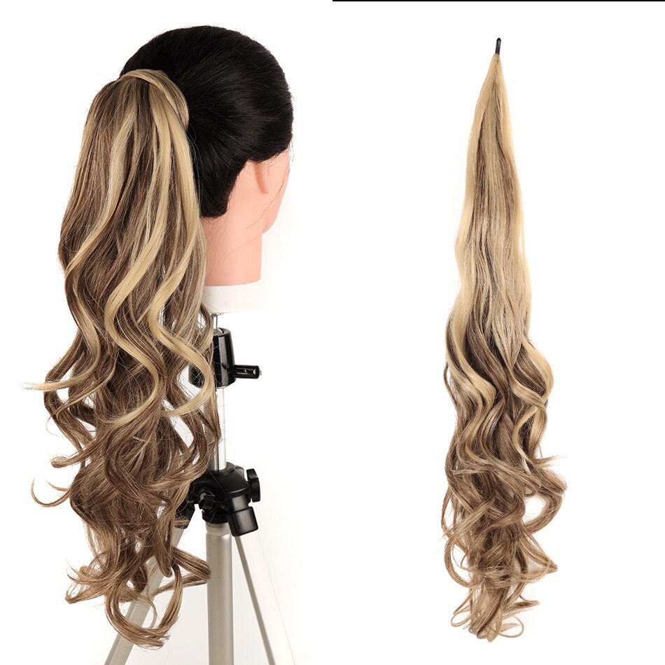 Long Curly Ponytail Extensions Synthetic Horse tails Curly False Tail For Women 32Inch Hairpiece Ponytail Hair Extensions
