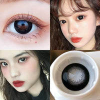 Contact Lenses Ovolook Big Black Lenses Pupils Comestic Eye Color Lens 14.5mm Yearly