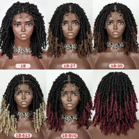 Synthetic Braided Bob Wigs Dreadlocks Lace Front Braiding Hair Wig Crochets Braids Wig Butterfly Locs Crochet Hair Wig for Women