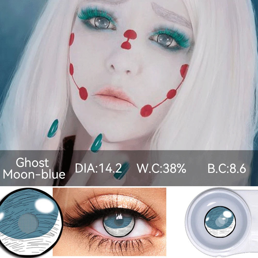 OVOLOOK Anime Lenses Cosplay Colored Contact Lenses for Eyes Cosmetic Halloween