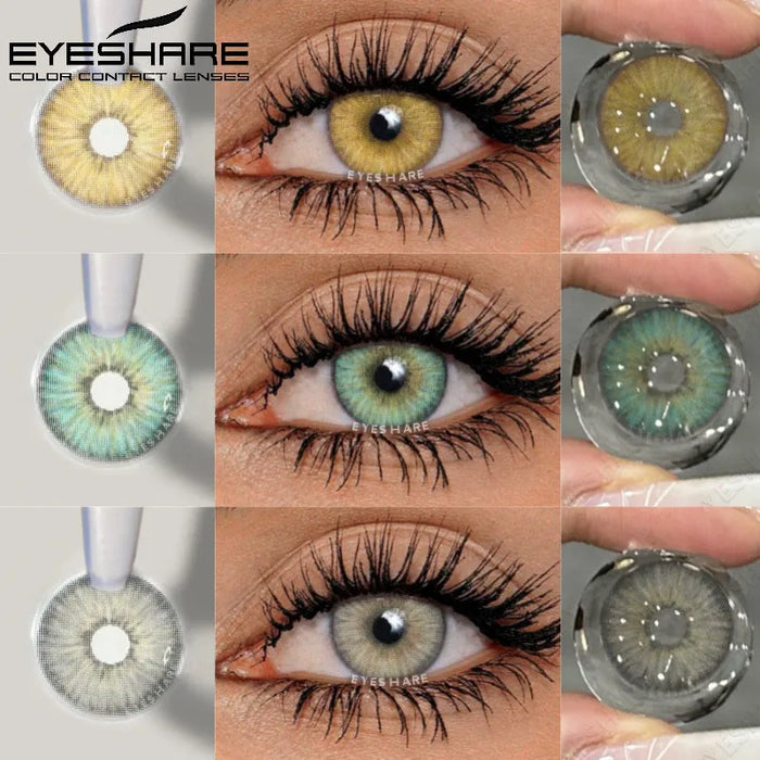 EYESHARE 1Pair Colored Contact Lenses Fashion Green Eyes Lenses Natural