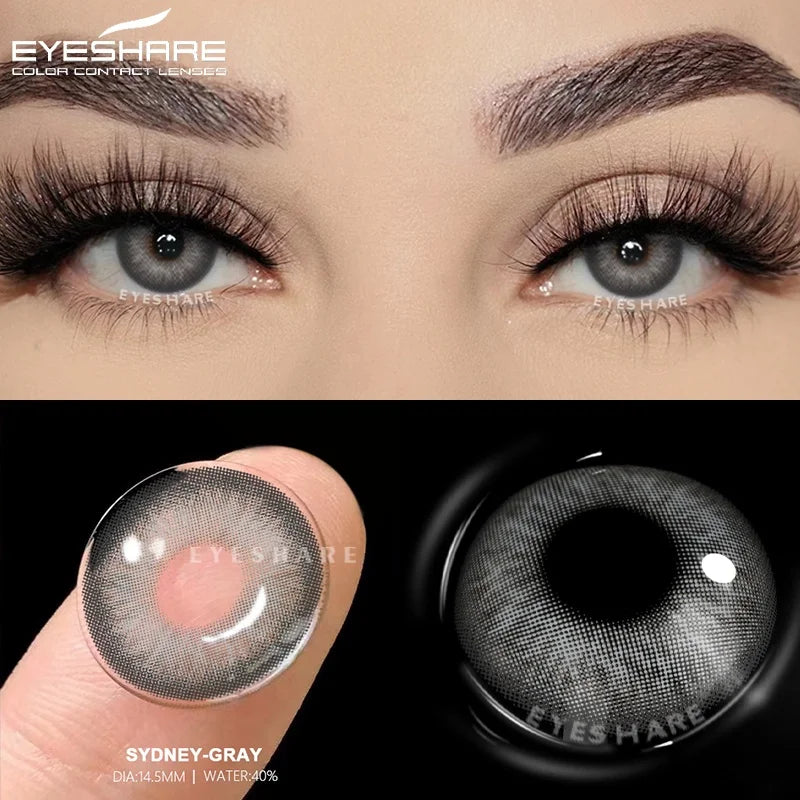 EYESHARE 1 Pair Brown Natural Colored Eye Lenses Gray Fashion Lenses Blue Eye Lens Green High Quality Cosmetics Color Contacts