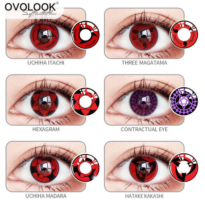 COSPLAY Pupil Contact Lenses for Eyes Myopia Color Lens Halloween Comestic Anime Lenses OVO