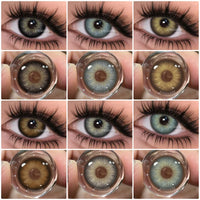 EYESHARE 1pair Colored Contact Lenses for Eyes Natural Brown Contact Blue Eyes Lenses Gray Contacts Yearly Green Pupils