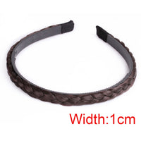 Wide Twist Wig Headbands For Women Wide Fishbone Braids Hairbands Handmade Head Hoop Hair Styling Headwear Accessories Gift