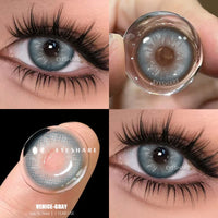 EYESHARE 1pair Colored Contact Lenses for Eyes Natural Brown Contact Blue Eyes Lenses Gray Contacts Yearly Green Pupils