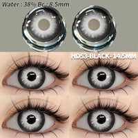 EYESHARE 1 Pair Halloween Colored Contact Lenses for Eyes Cosplay White Crazy Contact Lenses Anime Blue Eye Lenses Black Lenses