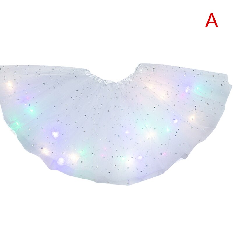 LED グローライトチュチュスカート妖精衣装ガールキッズライトアップスカート結婚式誕生日パーティー 30 センチメートルコスプレプリンセスチュチュスカート