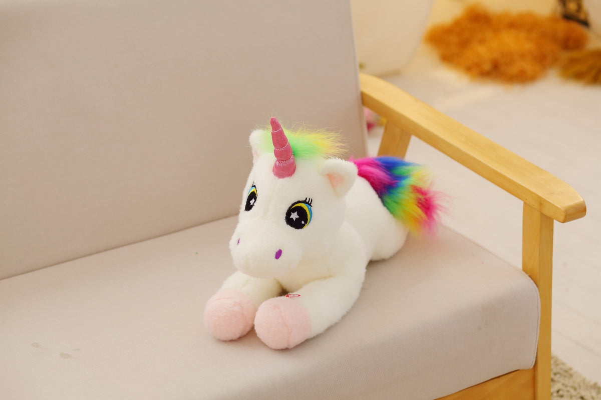 かわいい 50 センチメートル Led ライトカラフルなユニコーンぬいぐるみ虹の尾光るソフトプレゼント子供のための驚き Delocation