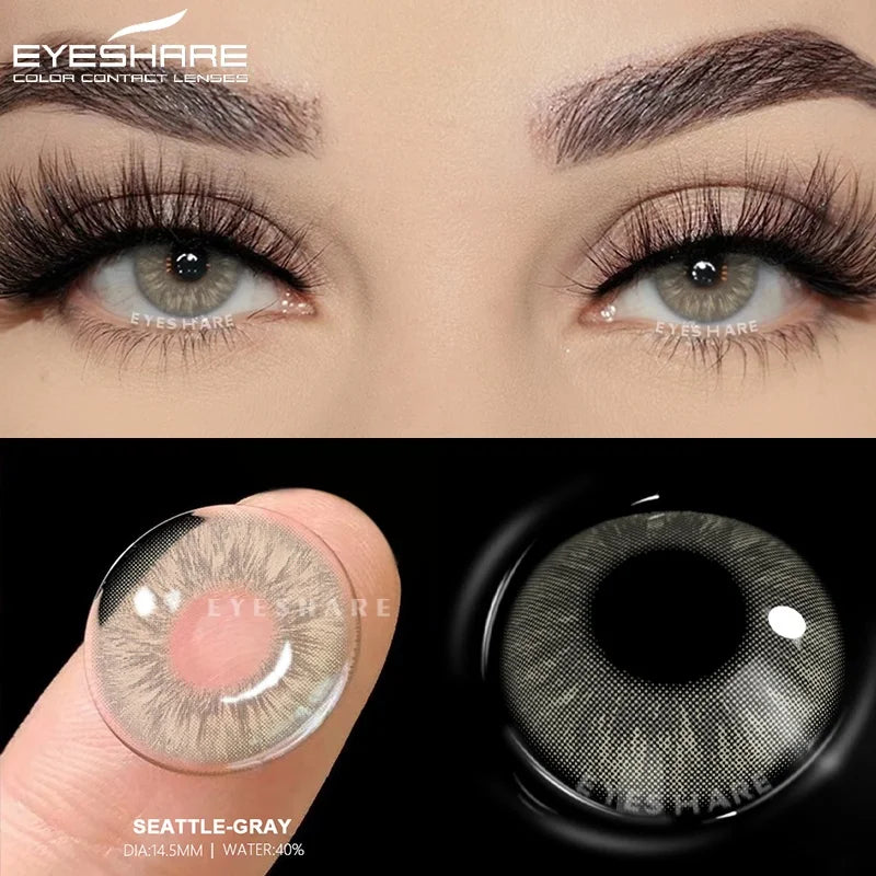 EYESHARE 1 Pair Brown Natural Colored Eye Lenses Gray Fashion Lenses Blue Eye Lens Green High Quality Cosmetics Color Contacts