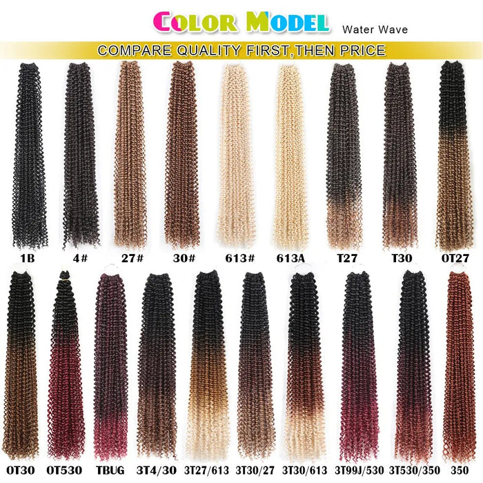 プレツイストパッションツイストかぎ針編みヘア合成編組エクステンション蝶 Locs 用 24 インチ事前ループ水波かぎ針編みヘア