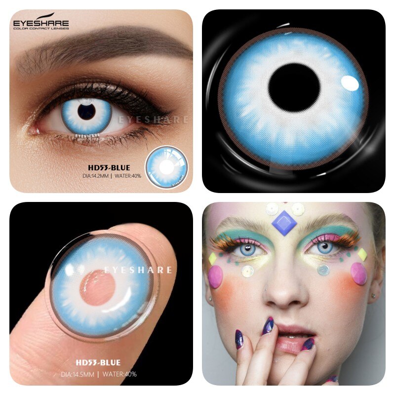 Halloween Color Contact Lenses Yearly Eye Contacts 1 Pair Cosplay Colored Lenses for Eyes Black Lenses White Lenses
