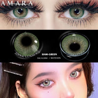 AMARA 1 Pair Color Contact Lenses for Eyes Natural Brown Lenses Beauty Fashion Monet lense Blue Lenses Green Eye Contact