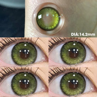 Contact Lenses Myopia Lenses with Diopters Green Pupils Color Contact Lenses for Eyes Blue Lens OVO