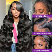 30 40 Inch 220 Density Body Wave Human Hair Wigs Chocolate Brown Lace Front Wig 13x6 Hd Lace Frontal Wig for Black Women Choice