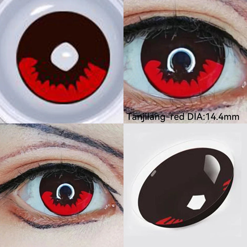 OVOLOOK Anime Lenses Cosplay Colored Contact Lenses for Eyes Cosmetic Halloween
