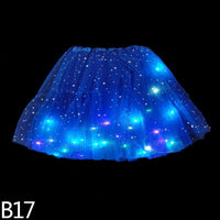 LED Glowing Light Skirts Kids Aldult Girls Princess Tutu Tulle Skirts Dance Miniskirt Costume Cosplay Wedding Party Led Clothing