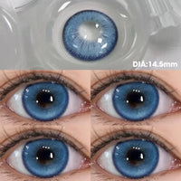 Contact Lenses Myopia Lenses with Diopters Green Pupils Color Contact Lenses for Eyes Blue Lens OVO