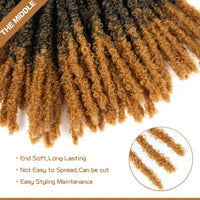 Butterfly Locs Crochet Hair Extension Black Brown Ombre Long Soft Faux Locs Crochet Braids Locs