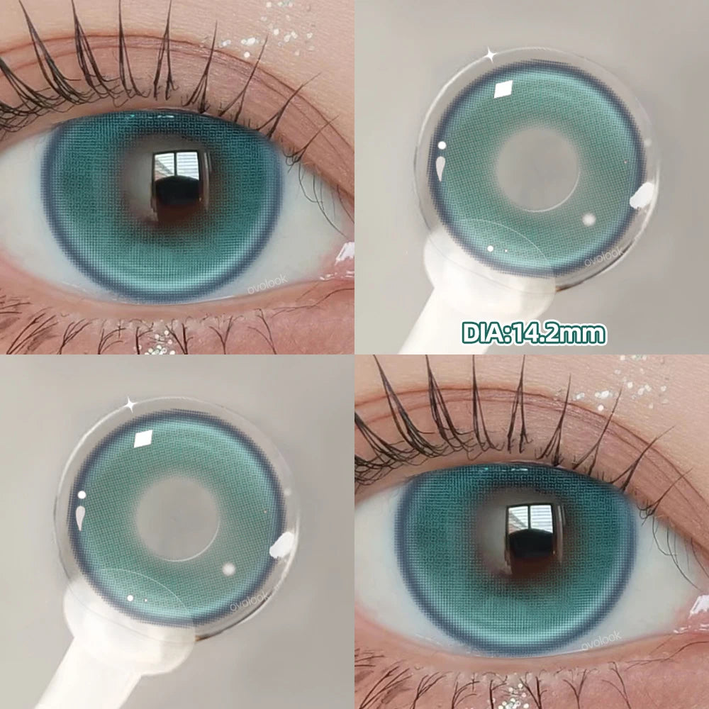 Blue Lenses  Myopia Color Contact Lenses Fashion Pupils Large Diameter Eye Colores Beauty Green Lenses OVO
