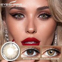 EYESHARE Color Contact Lenses for Eyes 2pcs Natural Brown Contact Lenses Gray Blue Lenses Yearly Beautiful Pupil Contact Lenses