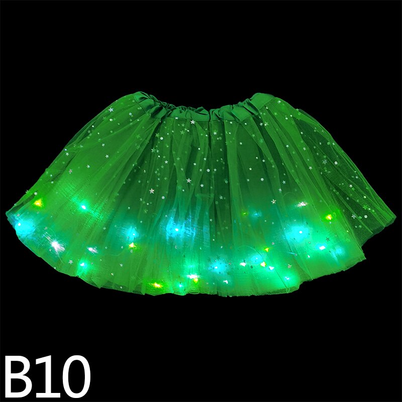 LED Glowing Light Skirts Kids Aldult Girls Princess Tutu Tulle Skirts Dance Miniskirt Costume Cosplay Wedding Party Led Clothing