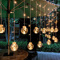 3M Solar LED Wish Ball Curtain String Light Christmas Globe Curtain Fairy Light Garland Holiday for New Year Party Wedding Decor