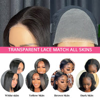 Wear And Go Glueless Wig Human Hair Ready To Wear 13x4 Lace Front Wigs Straight Short Bob Lace Wig For Black Women Preplucked